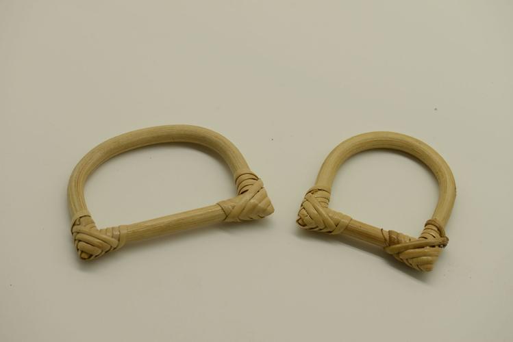 小巧精致的天然白藤竹箍工艺品, 用于手袋和包的把手装饰